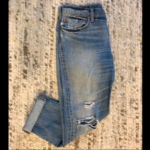 Levi’s original 501 distressed jeans